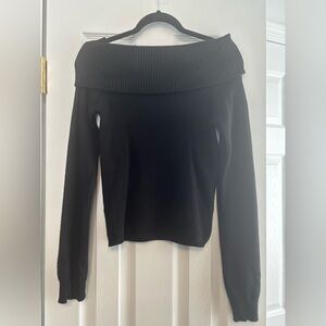 Love Tree Black Off-Shoulder Sweater